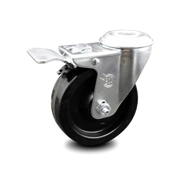4 Inch Phenolic Wheel Bolt Hole Caster with Total Lock Brake